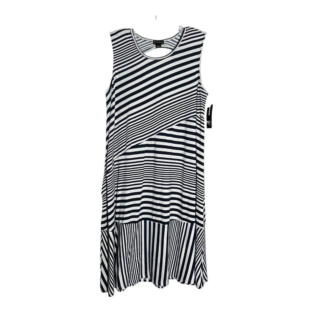 New Directions Women's Striped Sleeveless‎ Dress Casual Midi Medium Size M NWT